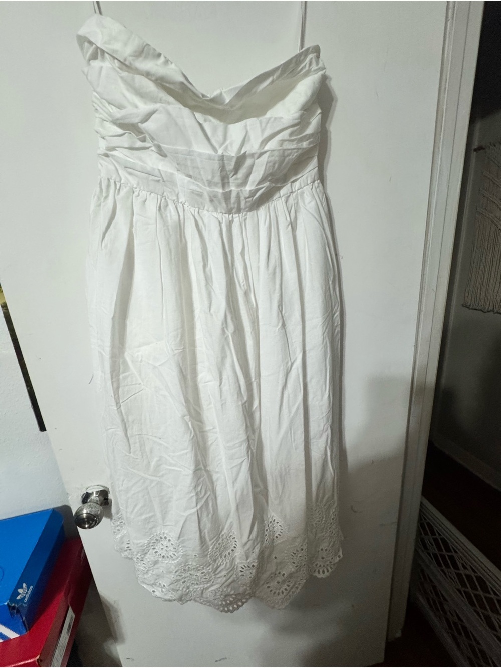 Abercrombie Emerson Strapless Eyelet Hem Sundress
